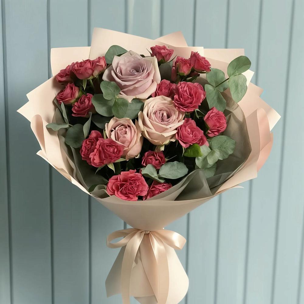 Букет цветов из: Гвоздики и Розы в Шерегеше