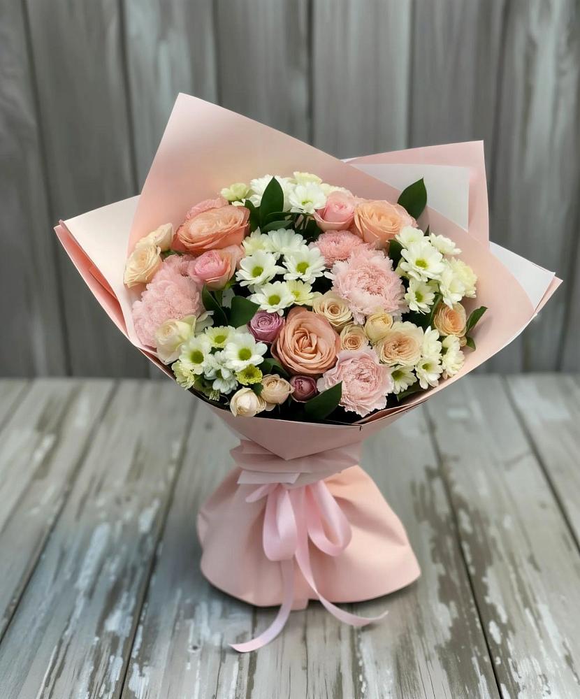 Букет цветов из: Гвоздики, Розы и Хризантемы в Шерегеше