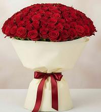 Букет 101 Красная роза Милано в Шерегеше