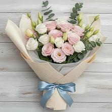 Букет цветов из:  Лизиантусы в Шерегеше