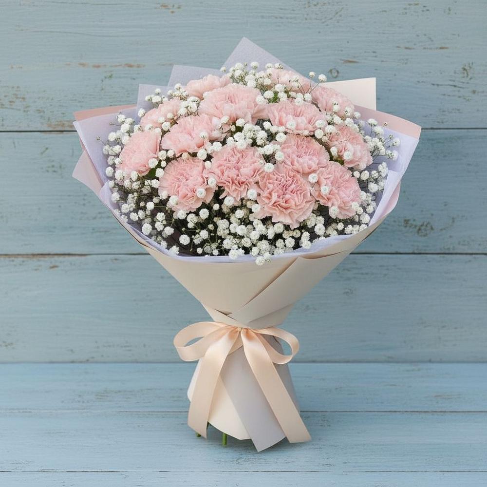 Букет цветов из: Гвоздики в Шерегеше