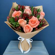 Букет цветов из:  Розы и Альстромерии #REPLACE_PRED# Шерегеше