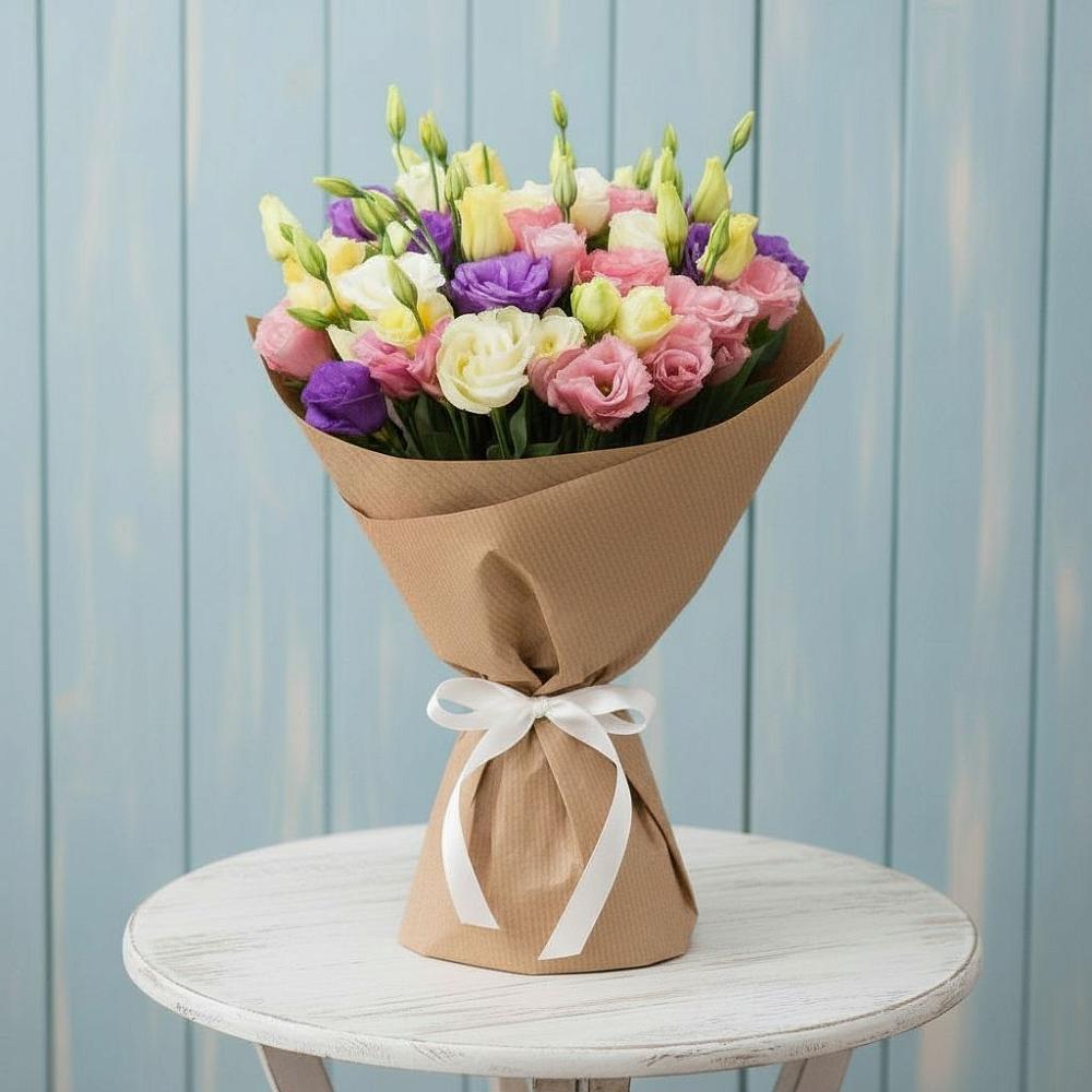 Букет цветов из: Лизиантусы в Шерегеше