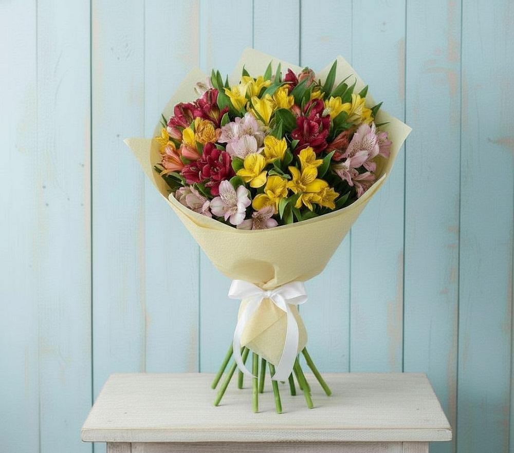 Букет цветов из: Альстромерии в Шерегеше