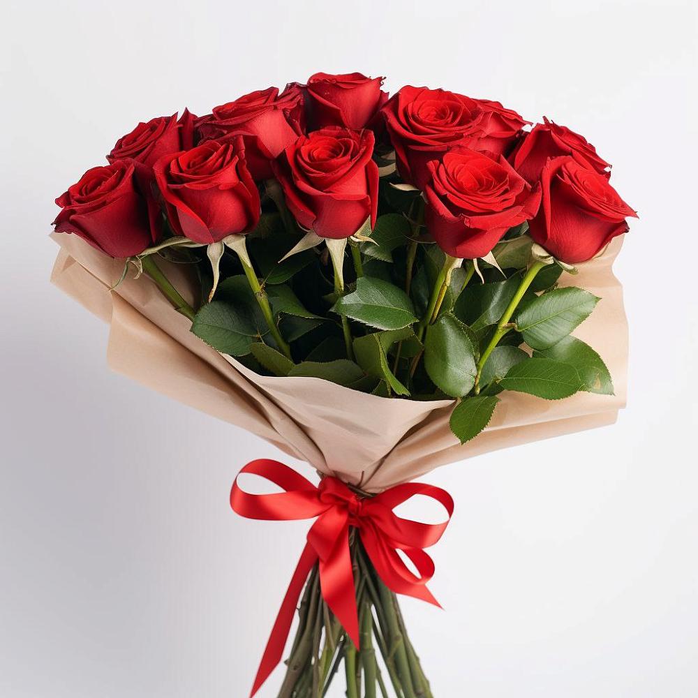 Букет 11 Красных роз Эдлесс Лав в Шерегеше