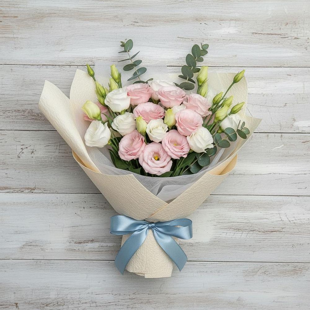 Букет цветов из: Лизиантусы в Шерегеше